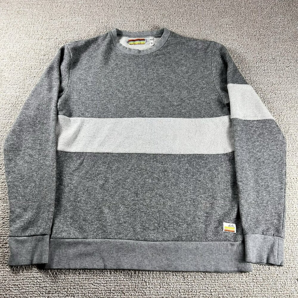 SLVDR Textured Striped Long Sleeve Pullover Sweatshirt Men’s Size Medium